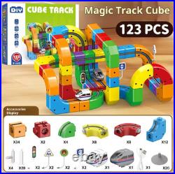 100+ Pieces DIY Magnetic Track Set STEM High-Speed Railway Building Toy Gift