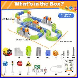 101PCS Magnetic Race Track Set with Electric Car STEM Kids Toy Gift 3+