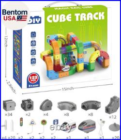 123PCS Trackfusion Magnetic Train Track Set 3D anti Gravity Tracks & Cube Trac