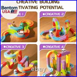 123PCS Trackfusion Magnetic Train Track Set 3D anti Gravity Tracks & Cube Trac