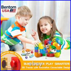 123PCS Trackfusion Magnetic Train Track Set 3D anti Gravity Tracks & Cube Trac