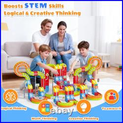 141 PCS Klick Rail Electric Train Set with Racer 3D Train, Cube Track Car, STEM