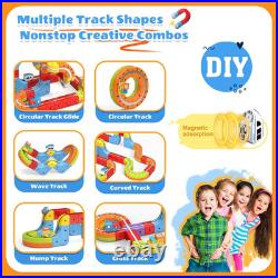 141 PCS Klick Rail Electric Train Set with Racer 3D Train, Cube Track Car, STEM