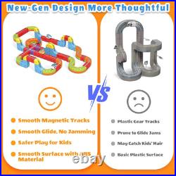 141 PCS Klick Rail Electric Train Set with Racer 3D Train, Cube Track Car, STEM