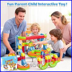 141 PCS Klick Rail Electric Train Set with Racer 3D Train, Cube Track Car, STEM