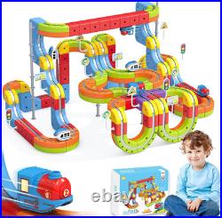 141 PCS Klick Rail Electric Train Set with Racer 3D Train, Cube Track Car, STEM