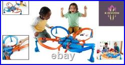 16ft Criss-Cross Crash Track Set with 4 Intersections & Toy Car Adventure