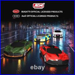 18.7ft Slot Car Track Set with 4 Light-Up Cars & Dual Power Modes for Kids 8+