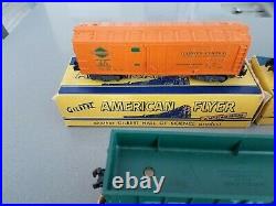 1950's Gilbert American Flyer 3/16 Scale Train Set Transformer Cars Track EUC