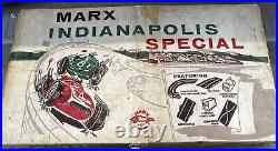 1960s MARX INDIANAPOLIS SPECIAL NO. 22855 SLOT CAR TRACK SET W 2 CARS 1/32