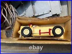 1960s MARX INDIANAPOLIS SPECIAL NO. 22855 SLOT CAR TRACK SET W 2 CARS 1/32