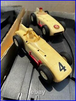 1960s MARX INDIANAPOLIS SPECIAL NO. 22855 SLOT CAR TRACK SET W 2 CARS 1/32