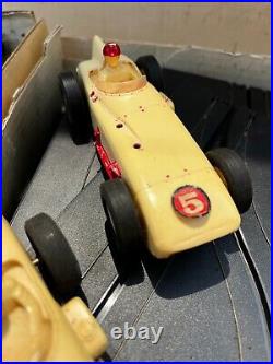 1960s MARX INDIANAPOLIS SPECIAL NO. 22855 SLOT CAR TRACK SET W 2 CARS 1/32