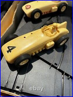 1960s MARX INDIANAPOLIS SPECIAL NO. 22855 SLOT CAR TRACK SET W 2 CARS 1/32