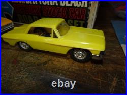 1963 Eldon Daytona Beach Racing Set 1/32 Slot Car Set Cars 26 Pc Track