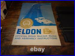 1963 Eldon Daytona Beach Racing Set 1/32 Slot Car Set Cars 26 Pc Track