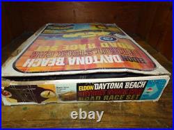 1963 Eldon Daytona Beach Racing Set 1/32 Slot Car Set Cars 26 Pc Track