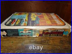 1963 Eldon Daytona Beach Racing Set 1/32 Slot Car Set Cars 26 Pc Track