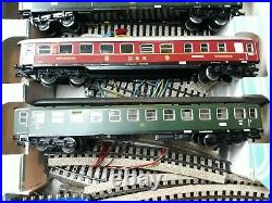 1966 Marklin Ho 3148 Express Train Set Engine-cars-track & Transformer