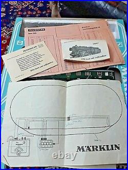 1966 Marklin Ho 3148 Express Train Set Engine-cars-track & Transformer