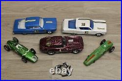 1966 Strombecker1/32 Plymouth Barracuda racing slot set Cox Ford GT Revell Vette