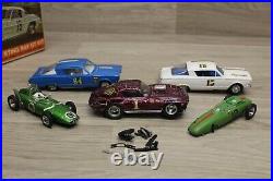 1966 Strombecker1/32 Plymouth Barracuda racing slot set Cox Ford GT Revell Vette