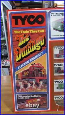 1976 Tyco Durango Train Set with box & rare lighted spotlight cabose car FREE SH