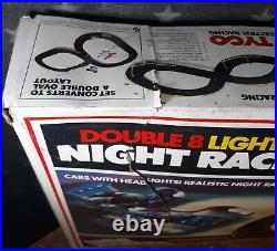 1977 TYCO Double 8 Lighted Night Racer In Box 99.9% complete TESTED Working