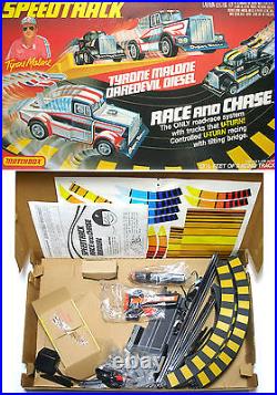 1980 Matchbox Slot Car 13' U-Turn TYRONE MALONE DIESEL DAREDEVIL Truck Race Set