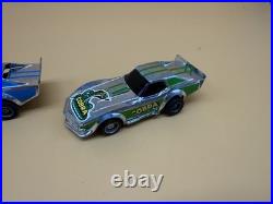 1982 TYCO 2-in-1 Racin Wheelies HO Slot Car Set with Track, Controllers & 4 Cars