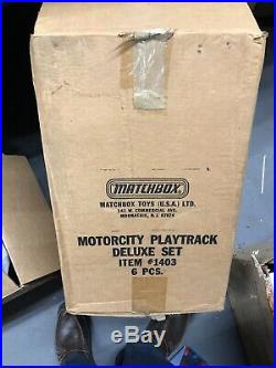 1987 VINTAGE MATCHBOX MOTORCITY DELUXE PLAY TRACK SET HIGHWAY SYSTEM Nos Sealed
