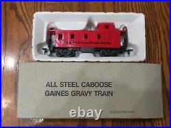 1988 BACHMANN Gaines Gravy Train HO Set 5 Cars, Engine, Track & Transformer MIB