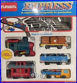 1988 Playskool Express Train Set In Box Car & Tracks Complete Set RARE