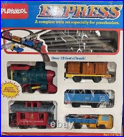 1988 Playskool Express Train Set In Box Car & Tracks Complete Set RARE