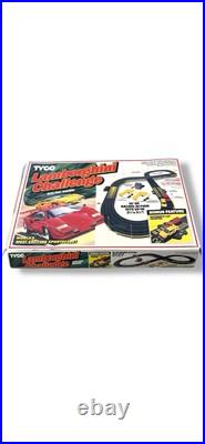 1988 Tyco Lamborghini Challenge Electric Racing Slot Car Set & Track in Box WOW
