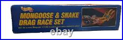 1993 Vintage Hot Wheels 11644 28-ft Racing Track Mongoose & Snake Drag Race Set