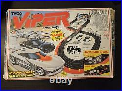 1994 Tyco Viper U-Turn Electric Racing Slot Cars Track Set Complete WITH Cars