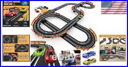 2-Player Slot Car Racing Track with High-Speed Cars & Easy Assembly Design