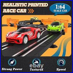 2-Player Slot Car Racing Track with High-Speed Cars & Easy Assembly Design