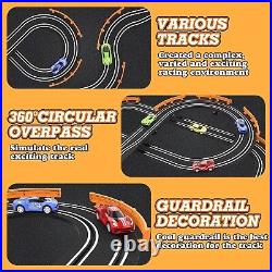 2-Player Slot Car Racing Track with High-Speed Cars & Easy Assembly Design