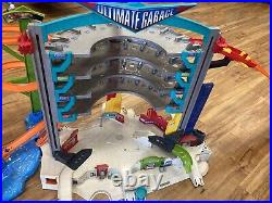 2 SETS. Hot Wheels Ultimate Garage. Loop Crash Play set! 15 Cars, Extra Tracks