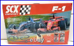 2008 SCX Compact Formula Racing Ferrari Car Slot Track Set 143 Free Shipping