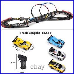 2022 Upgraded Electric High-Speed Slot Car Race Car Track Sets with LED Light