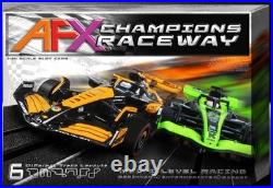 2024 AFX Champions Raceway 22122 Mega G+ F-1 HO Slot Car Race Track Set 18 Feet