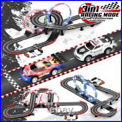 3 IN 1 Slot Car Race Track Sets with 4 High Speed Slot Cars, Electric Race Ca