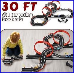 30 FT Slot Car Race Track Set 4 Cars 2 Controllers NIB