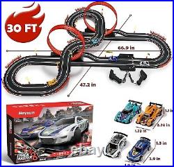 30 FT Slot Car Race Track Set 4 Cars 2 Controllers NIB