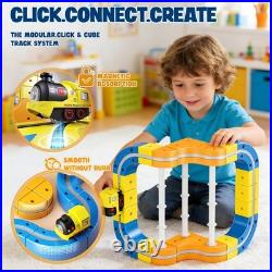 3D Infinity Track Electric Train Set Flexible Race Track for Kids 4 6 7 8, with