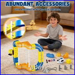 3D Infinity Track Electric Train Set Flexible Race Track for Kids 4 6 7 8, with
