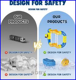 3D Infinity Track Electric Train Set Flexible Race Track for Kids 4 6 7 8, with